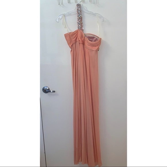 Xscape Coral Chiffon Long Dress - Picture 3 of 5